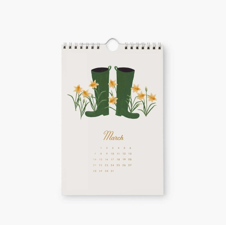 Rifle Paper Co. 2027 Garden Study Kitchen Calendar