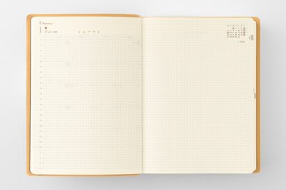 Midori Hibino 2027 Planner - Monthly Block + Daily on 2 Pages