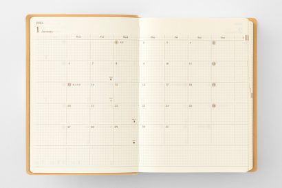 Midori Hibino 2027 Planner - Monthly Block + Daily on 2 Pages