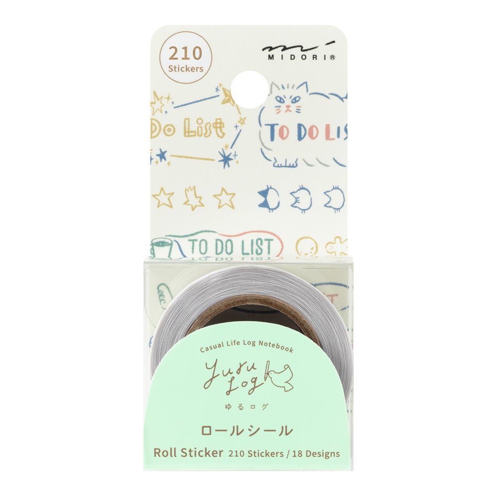 Yuru Log Roll Stickers - Midori