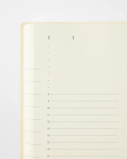 Midori 2027 Notebook Diary Monthly Block + 1 Day 1 Page