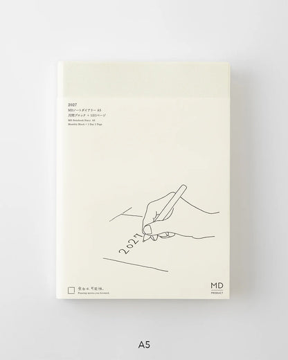 Midori 2027 Notebook Diary Monthly Block + 1 Day 1 Page