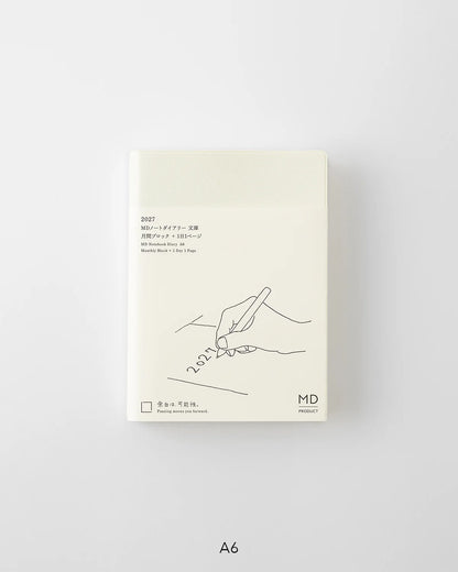 Midori 2027 Notebook Diary Monthly Block + 1 Day 1 Page