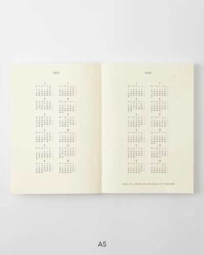 Midori 2027 Notebook Diary Monthly Block + Memo