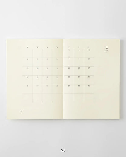 Midori 2027 Notebook Diary Monthly Block + Memo