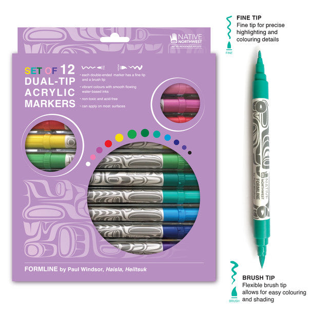 Native Northwest 12 Duel-Tip Acrylic Markers