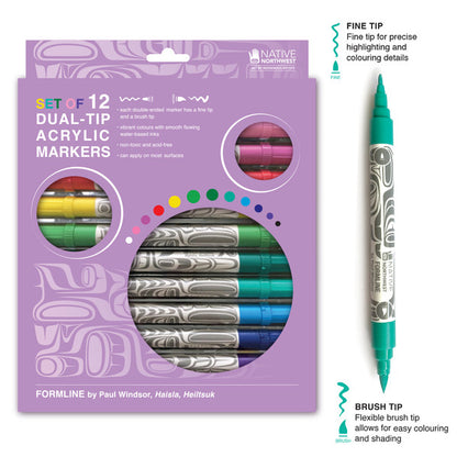 Native Northwest 12 Duel-Tip Acrylic Markers