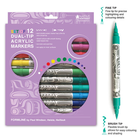 Native Northwest 12 Duel-Tip Acrylic Markers