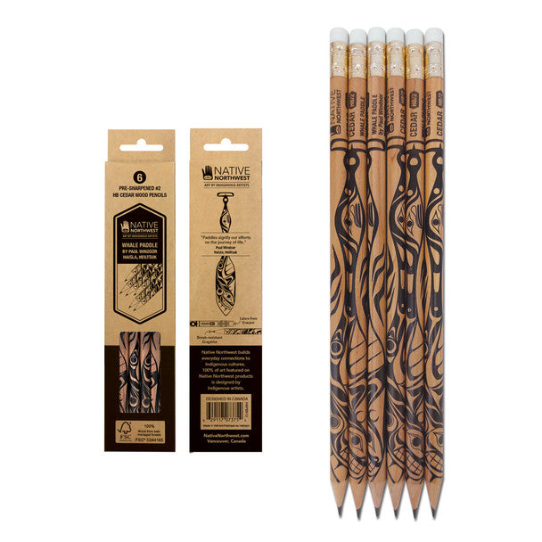 Native Northwest Whale Paddle HB Pencil Set
