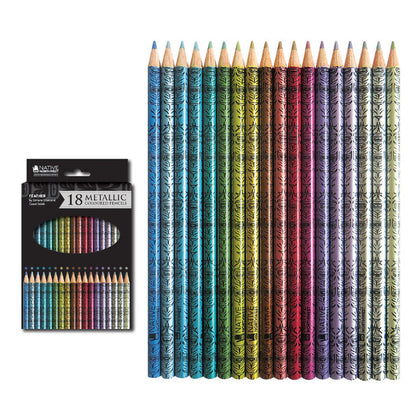 Native Northwest 18 Metallic Coloured Pencils