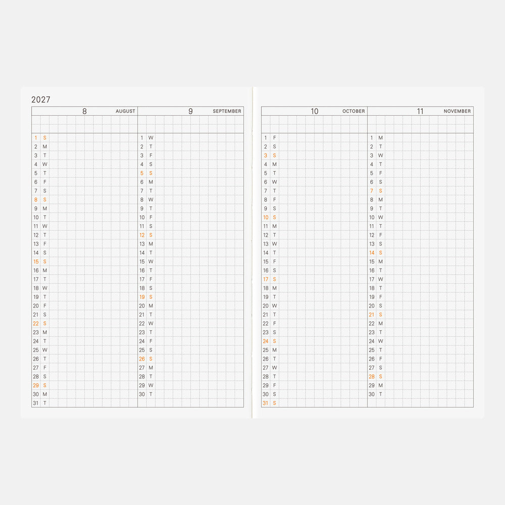 PLANNER A6 (ENG) Jan Start - Hobonichi Techo 2027