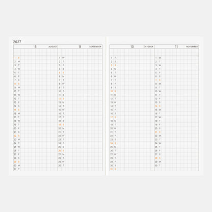 PLANNER A6 (ENG) Jan Start - Hobonichi Techo 2027