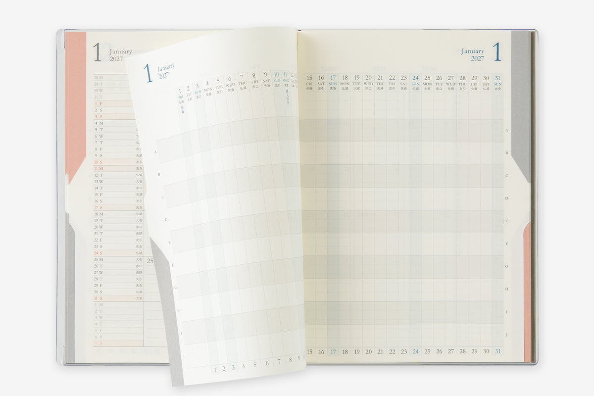 Midori 2027 Diary Double Schedule