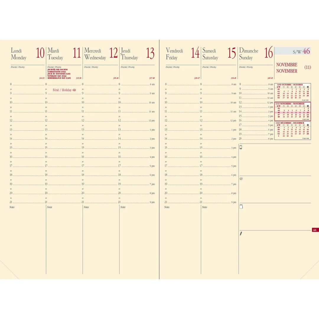 Quo Vadis 2027 Minister Prestige Weekly Planner