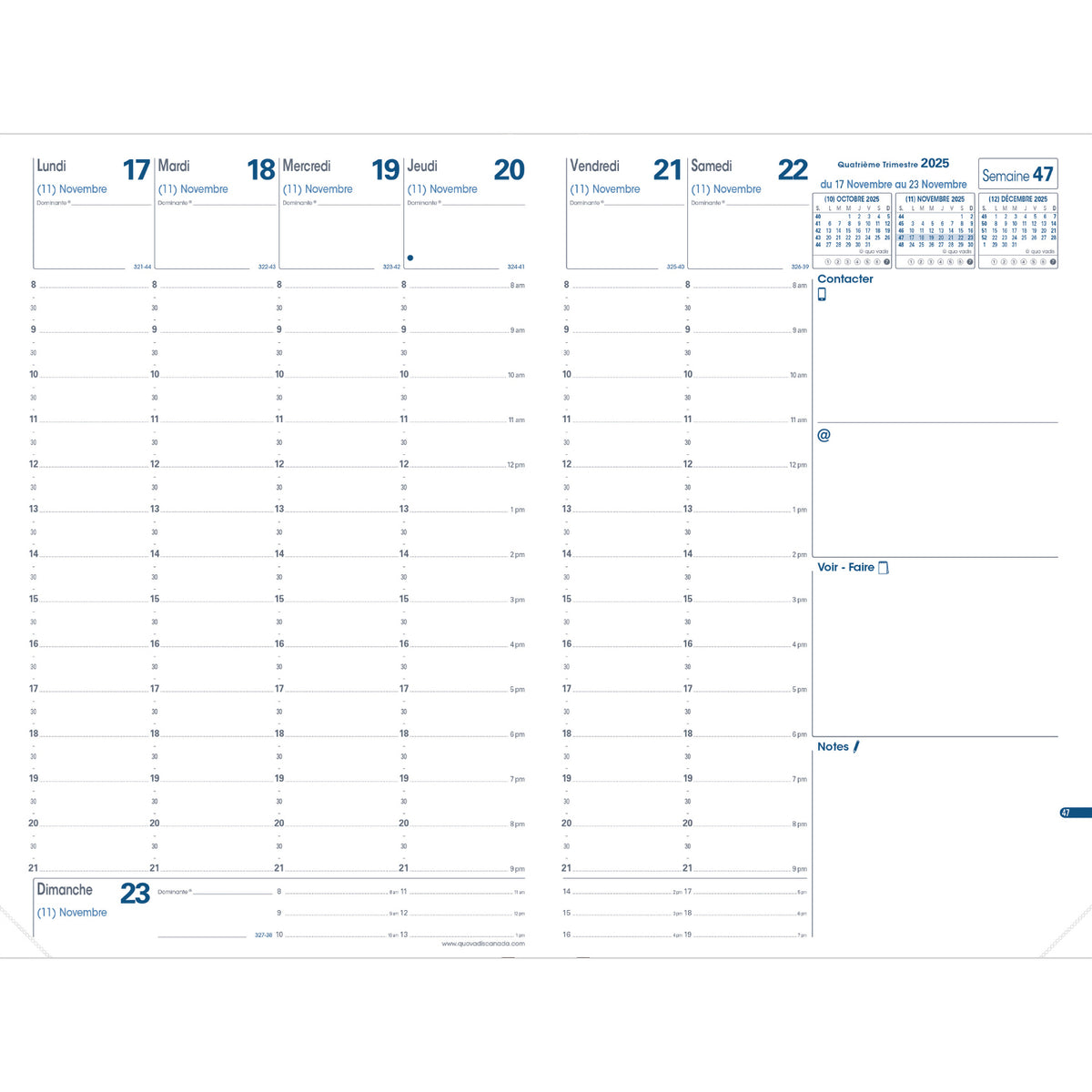 Quo Vadis 2027 Minister Roma Weekly Planner