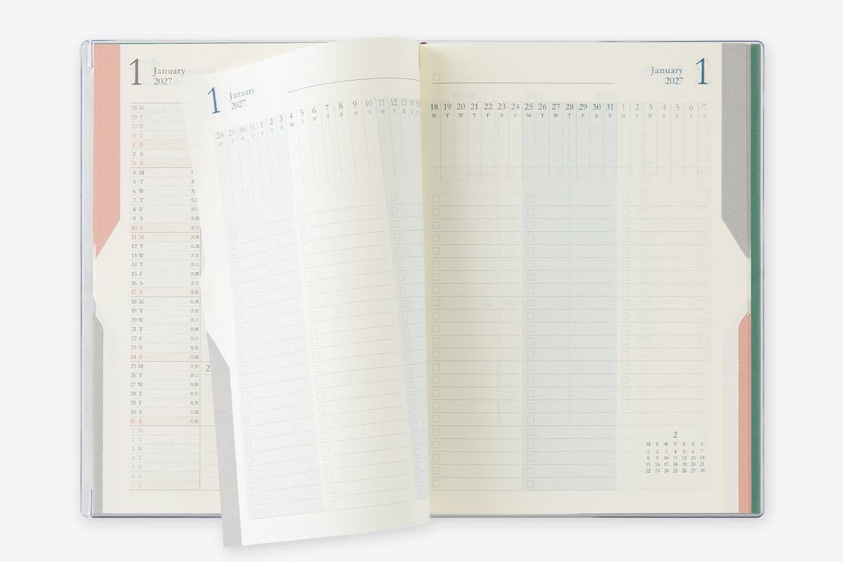 Midori 2027 Diary Double Schedule