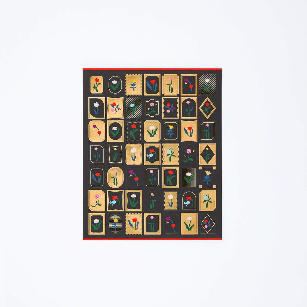 Yoshi Watanabe Foil-Stamped Stickers (Petit Bloom) - Hobonichi Techo